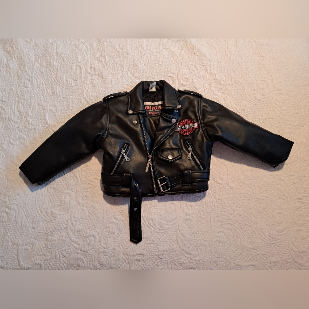 Harley-Davidson boys size 4 faux leather